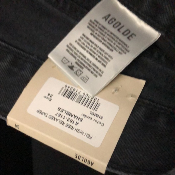 AGOLDE (34) Fen High Rise Relaxed Taper in Shambles Distressed - Picture 4 of 16